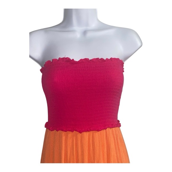 Color block strapless maxi dress - Picture 5 of 7